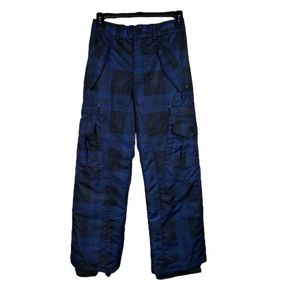 Triple Nickel 555 Youth SZ 12 Ski Pants Plaid Snowboard Insulated Zip Pockets - Picture 1 of 10